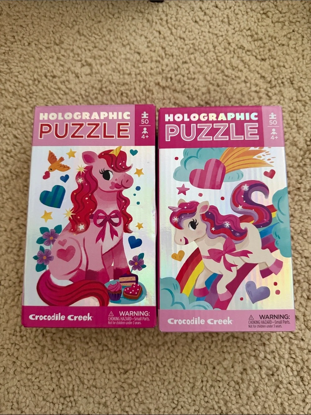 Pink Unicorn Holographic Puzzle - Kids Toys